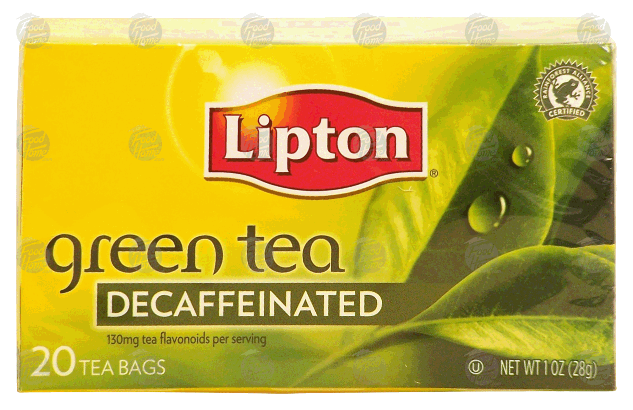 Lipton Tea Bags Green Tea Naturally Decaffeinated Full-Size Picture